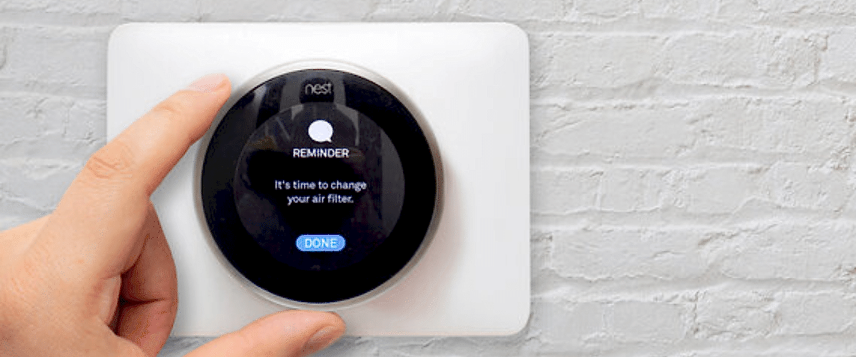 Nest thermostat reminding you it is time to change your air filter